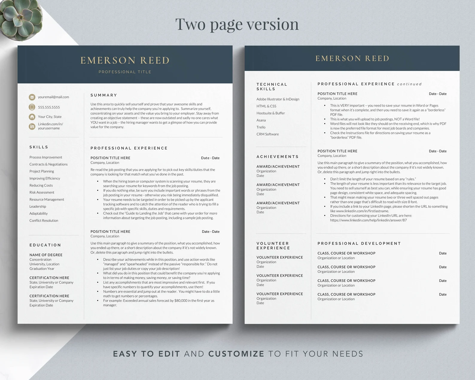 Technical ATS Resume - View 2