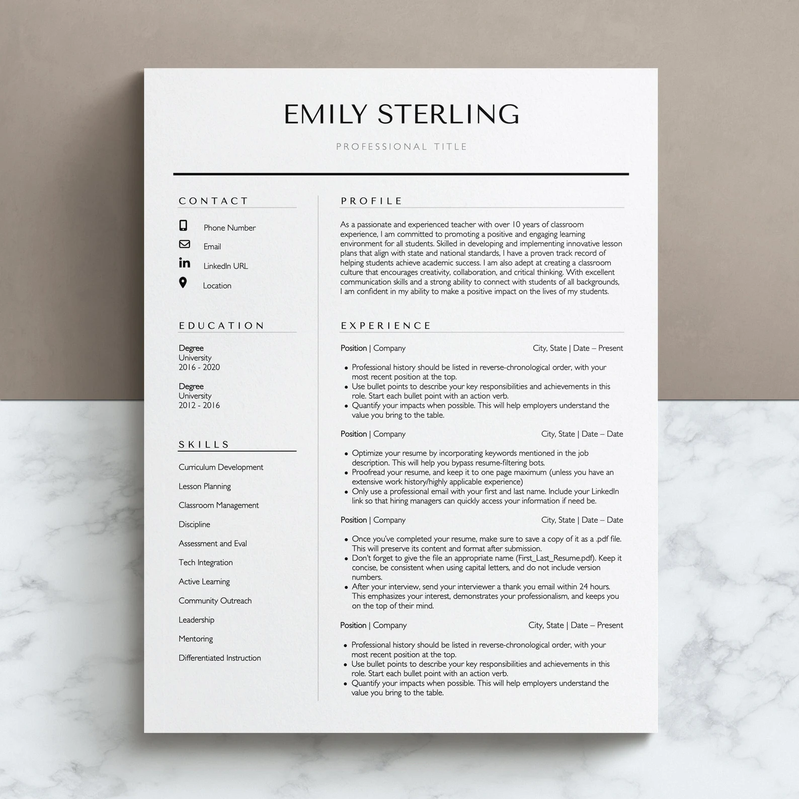 Harvard ATS Resume image