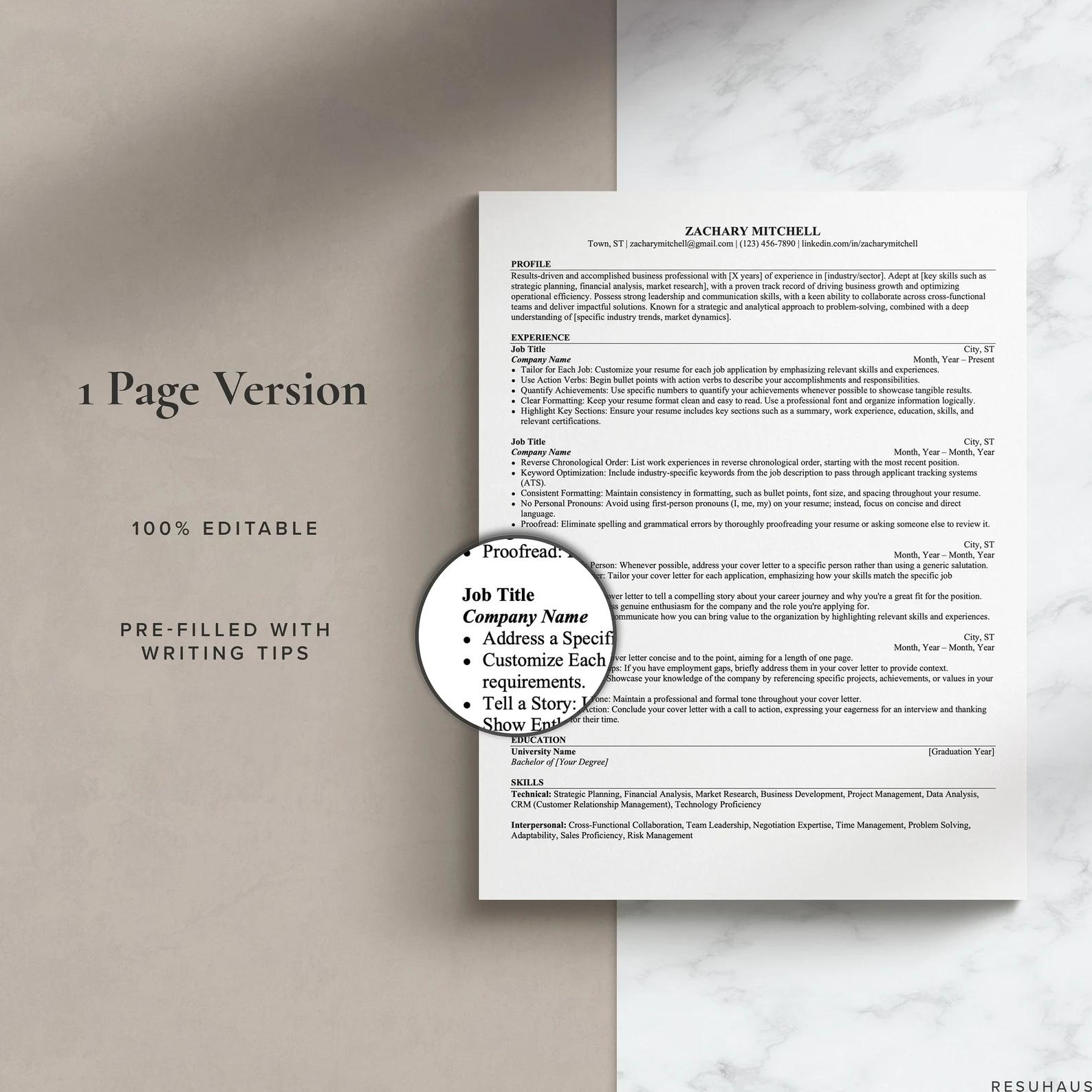 Marketing ATS Resume - View 4