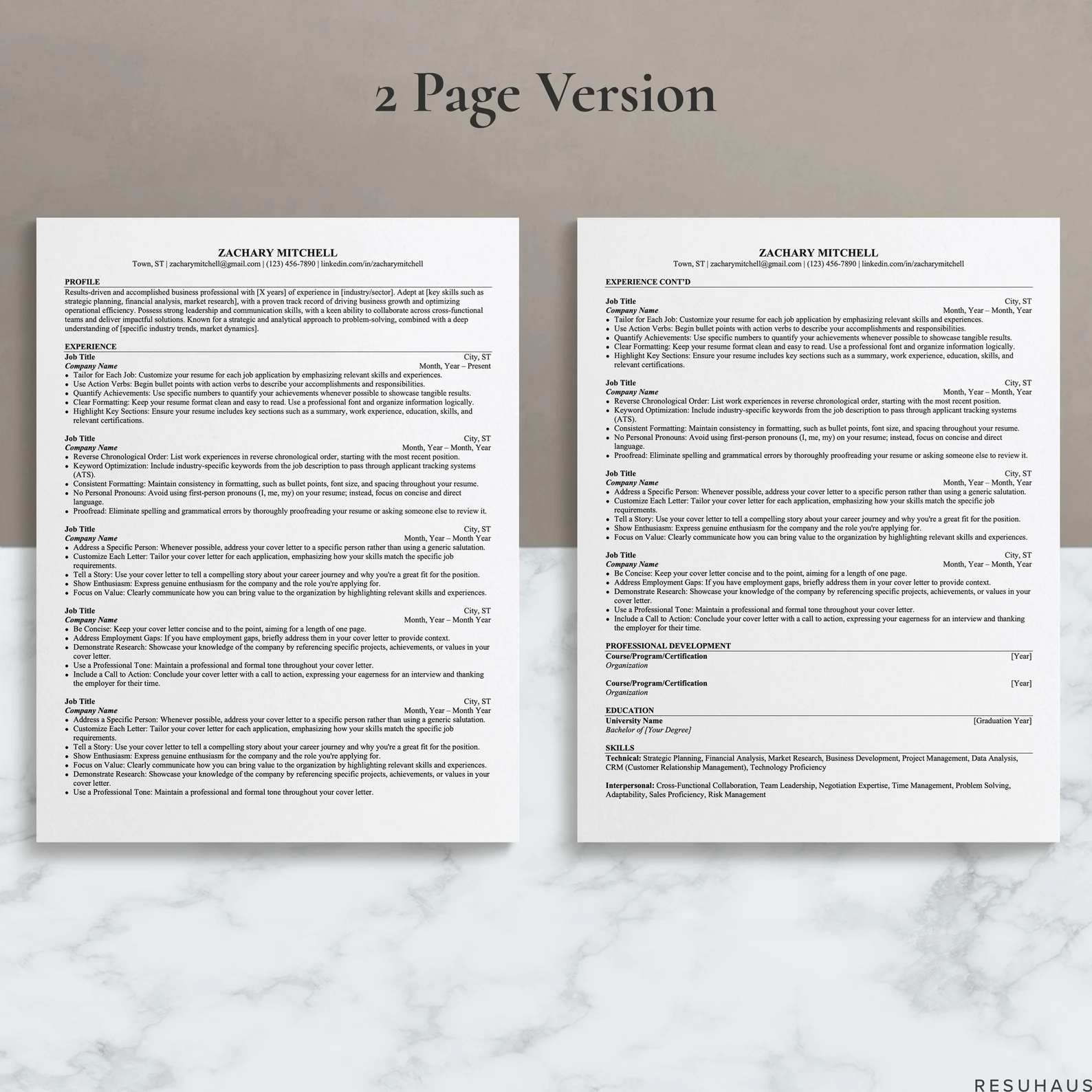 Marketing ATS Resume - View 6