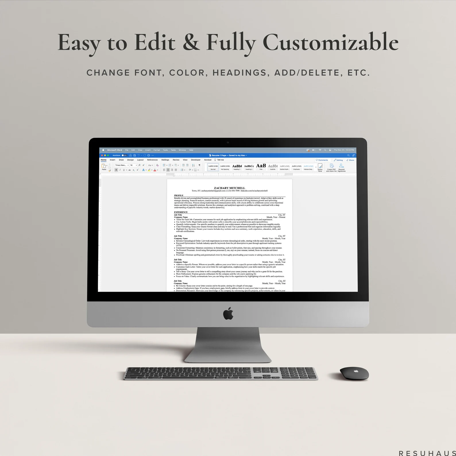 Marketing ATS Resume - View 2